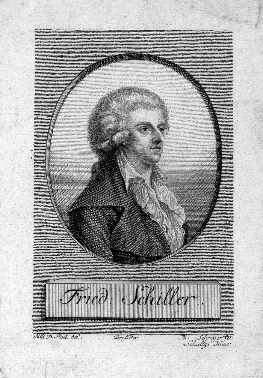 Portrett av Friedrich von Schiller 1759-1805 av Dora Stock