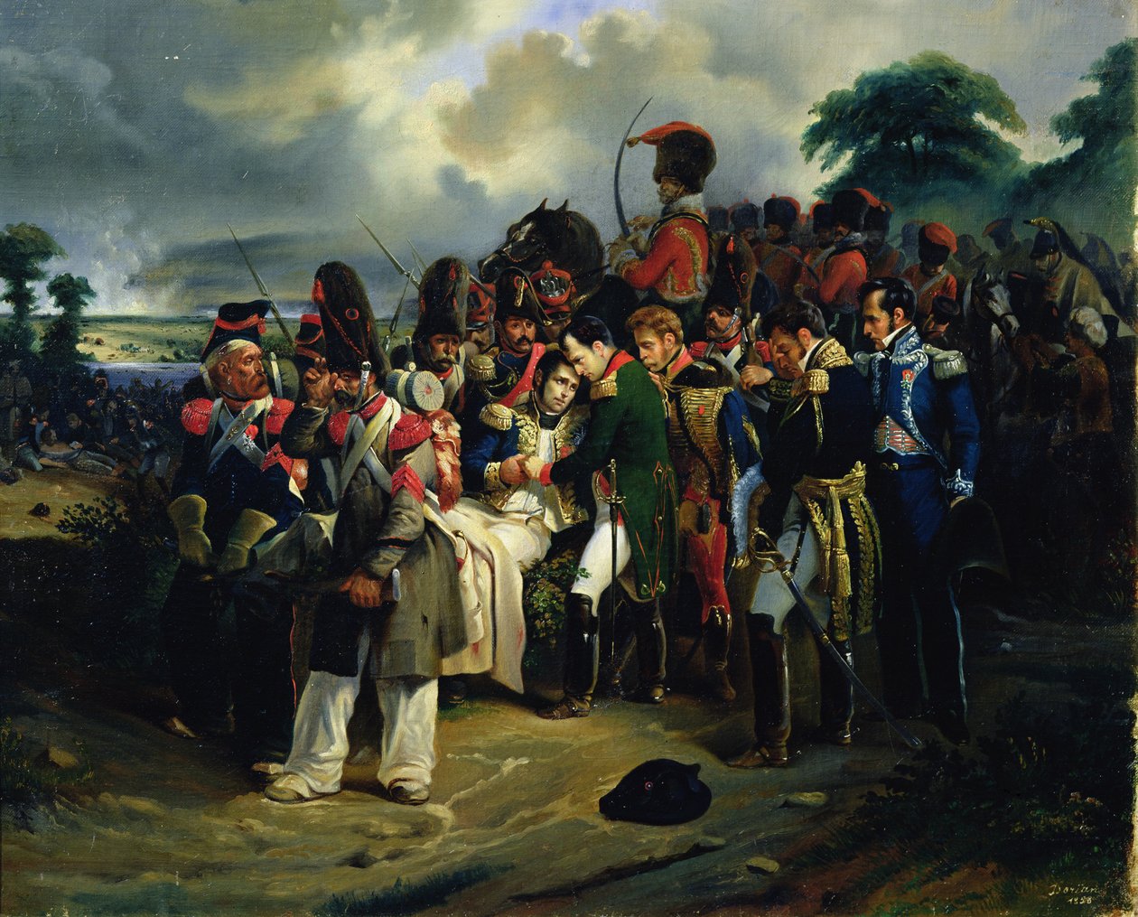 Napoleon tok farvel med marskalk Jean Lannes, 1858 av Dorian
