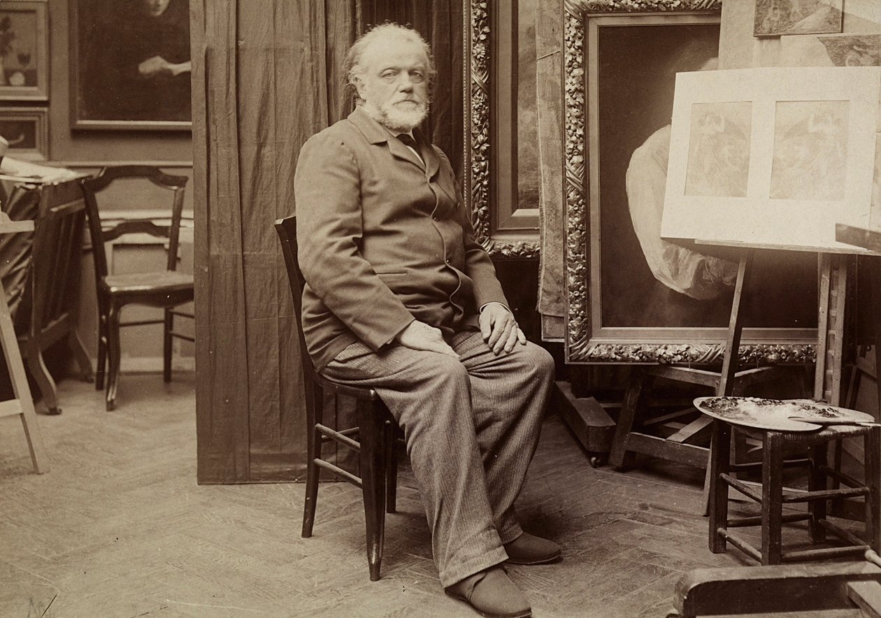 Portrett av en maler i studioet hans av Dornac