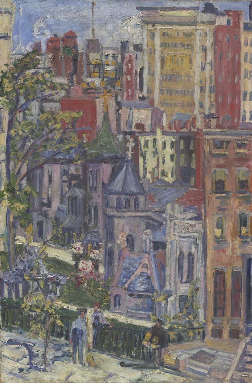 New York: Den lille kirken rundt hjørnet, 1920 av Dorothea Adelheid Dreier