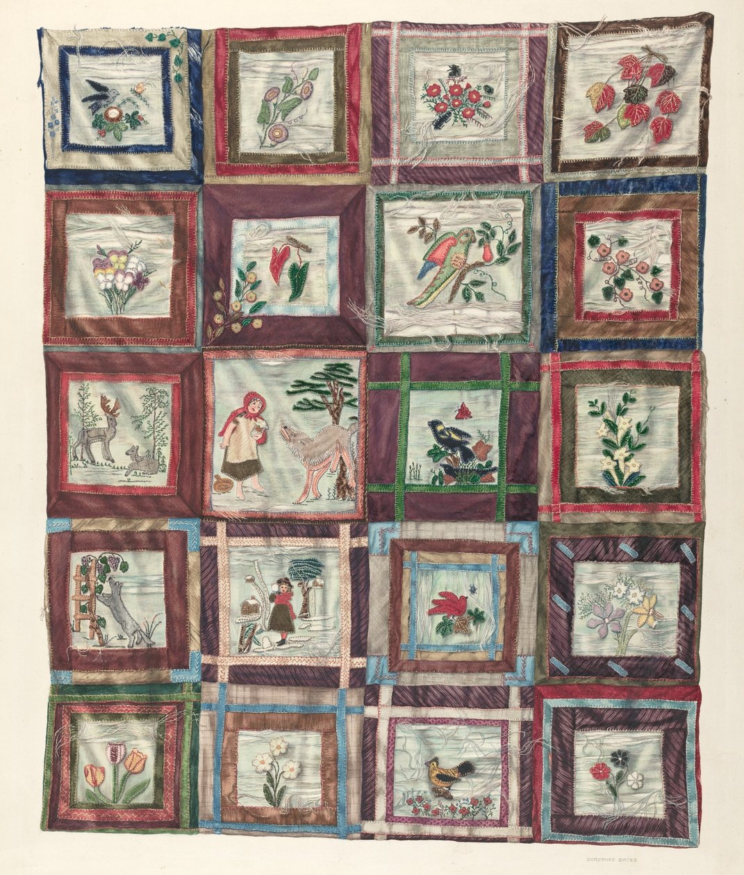 Applikert quilt av Dorothea Bates