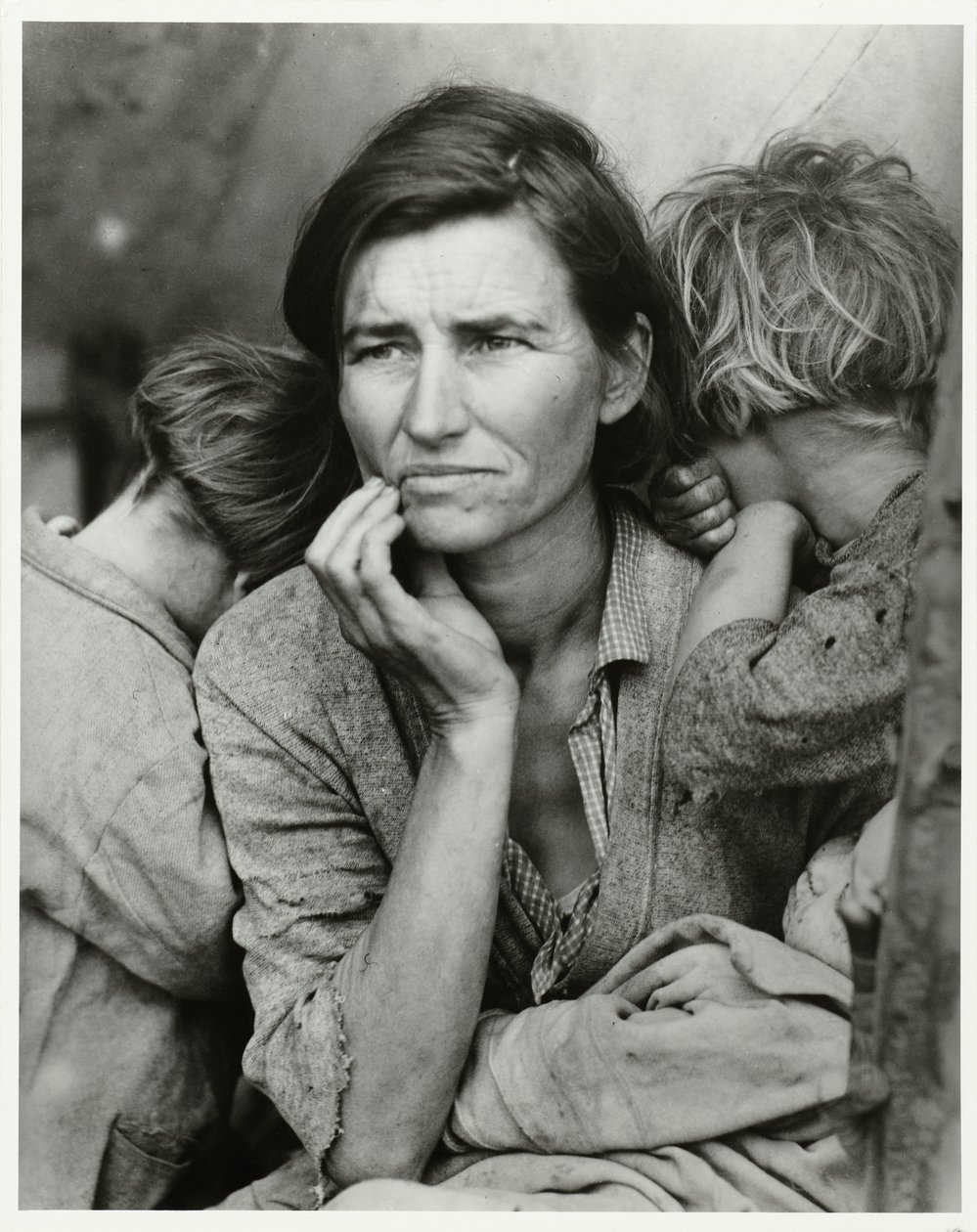 Portrett av Florence Owens Thompson Migrant mor, 1936 (original tittel) av Dorothea Lange