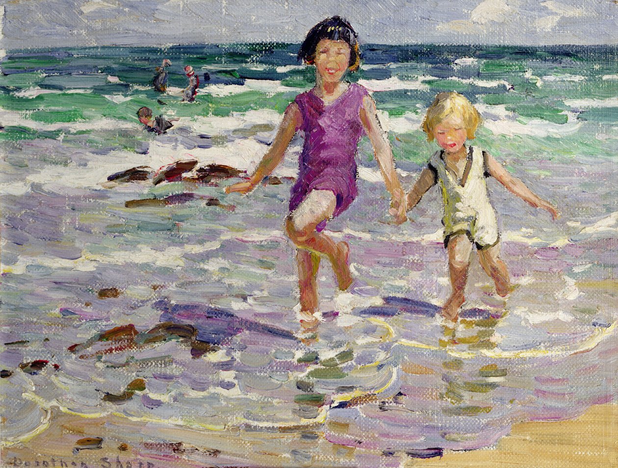 Gjennom bølgene (olje på lerret) av Dorothea Sharp