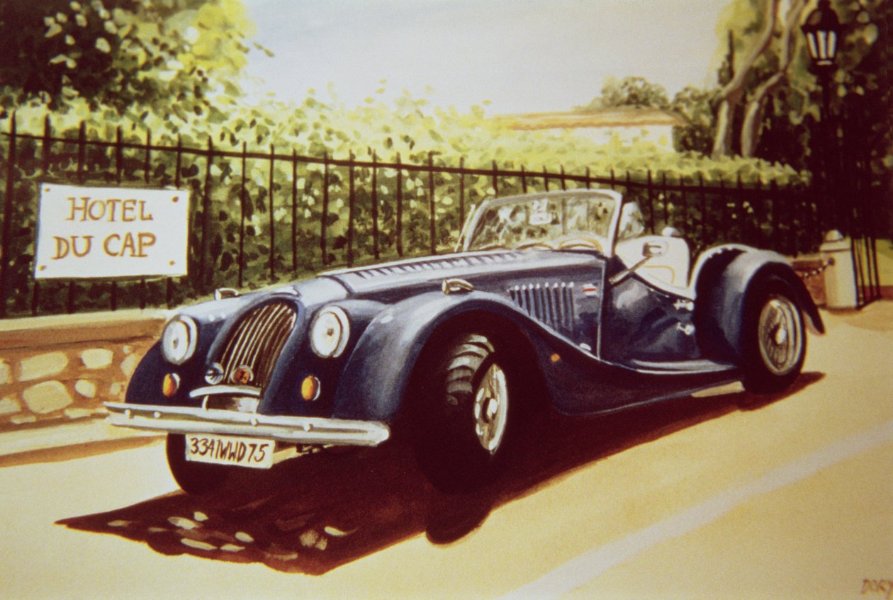 Morgan, på Hotel du Cap (akryl på panel) av Dory Coffee