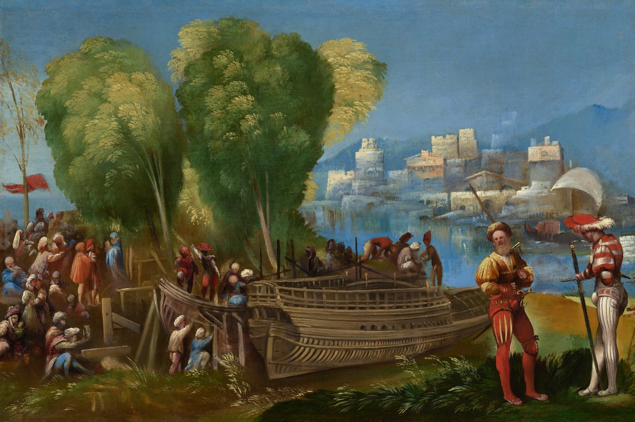 Aeneas og Achates på den libyske kysten av Dosso Dossi