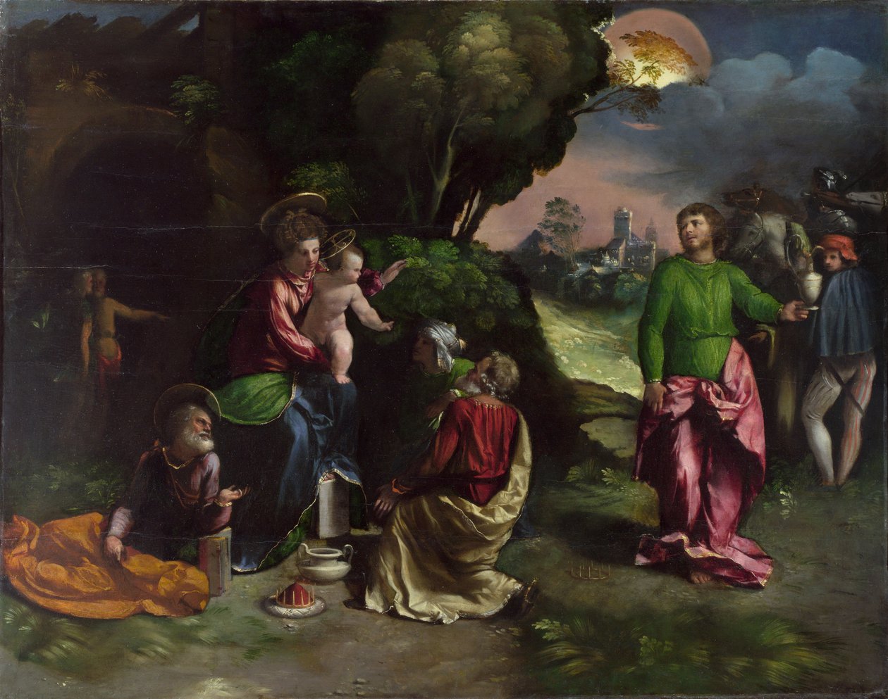 Dossi, Dosso (ca. 1486-1542) The Adoration of the Kings Olje på tre ca. 1535 National Gallery, London 85,1x108 av Dosso Dossi