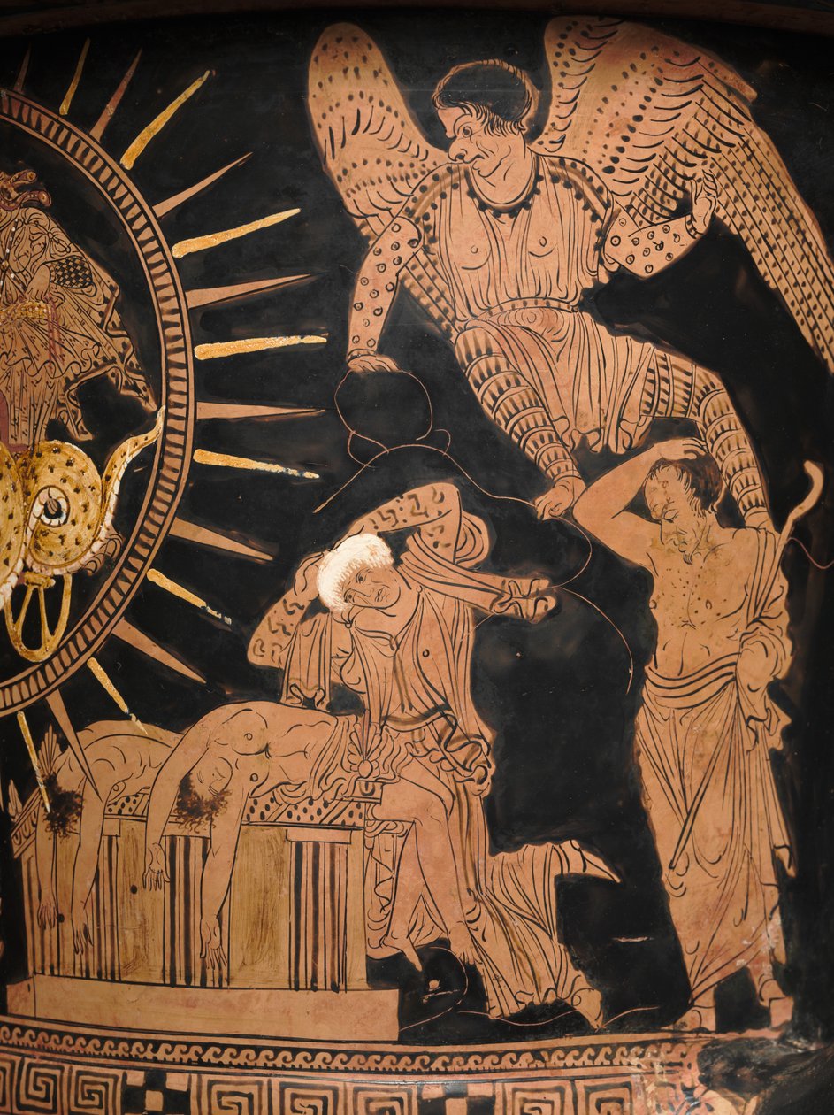 Detalj fra en rød-figur lekythos av Douris