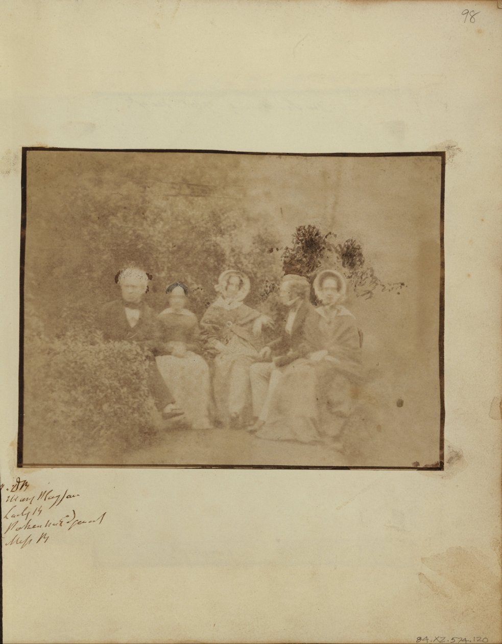 Sir David Brewster med Miss Mary Playfair, Lady Brewster, Mr. Pakenham Edgeworth og Miss Brewster av Dr. John Adamson