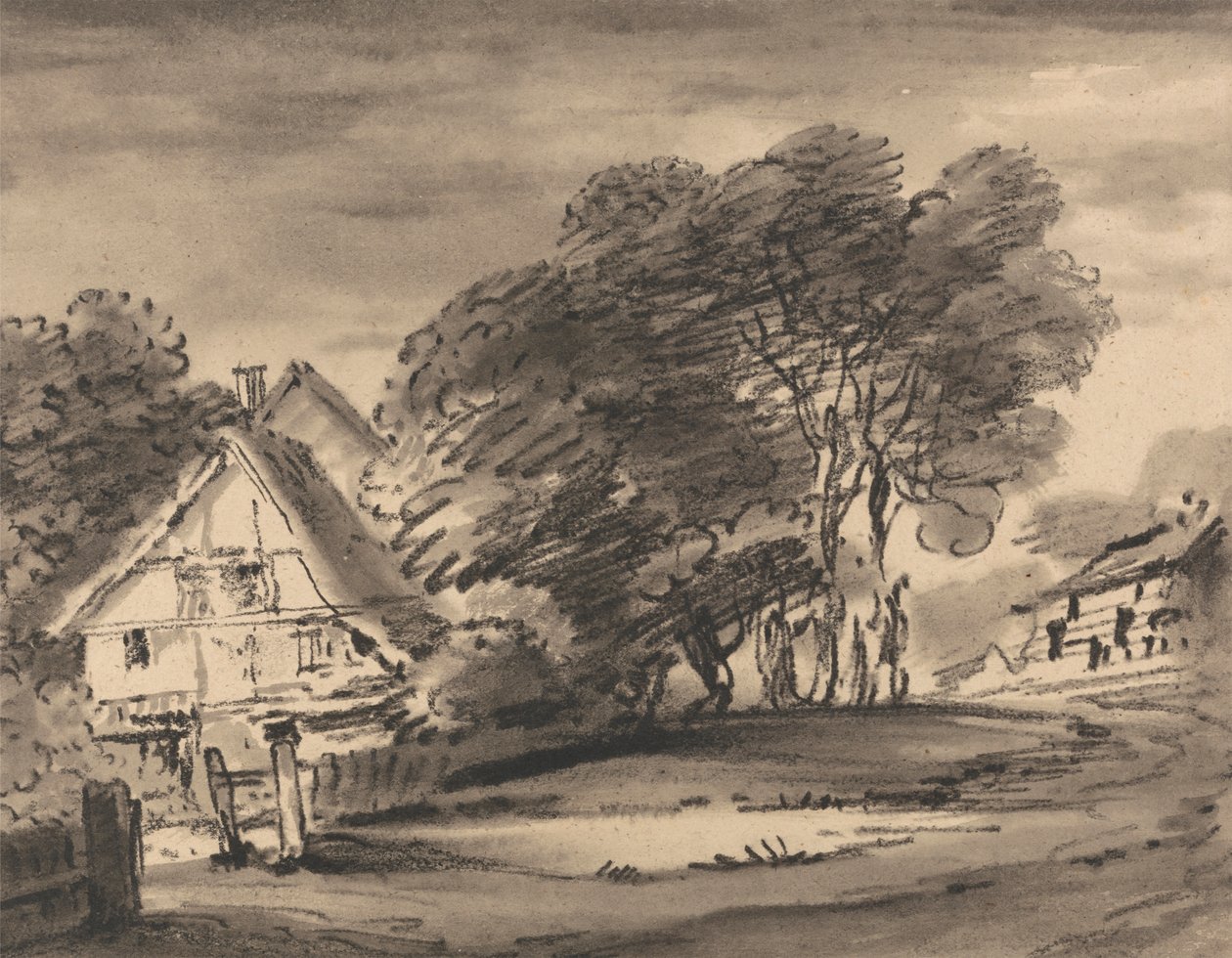 Hytte blant trær av Dr. Thomas Monro