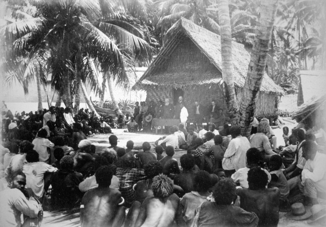 Parlamentet i Hongo, Florida, Salomonøya, 1892. av Dr Welchman