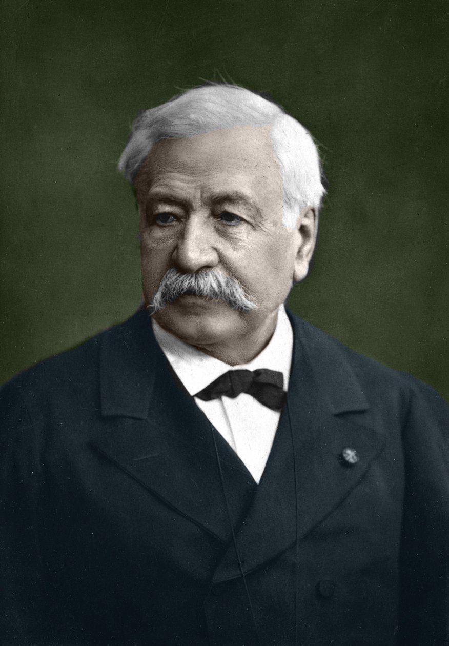 Portrett av Ferdinand de Lesseps (1805 - 1894). Fotografi av Dragon. av Dragon