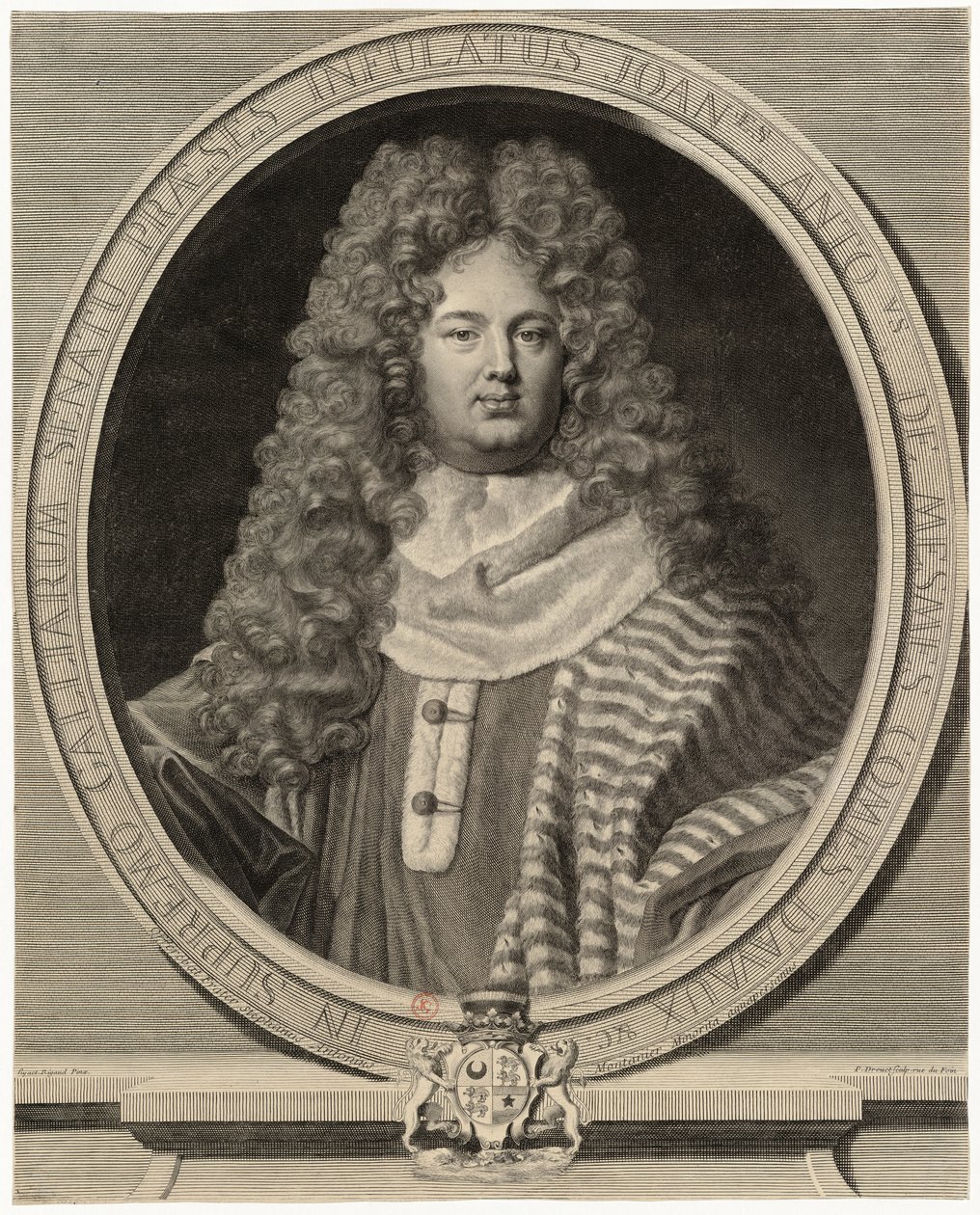 Portrett av Jean-Antoine de Mesmes av Drevet Hyacinthe Rigaud pinxit
