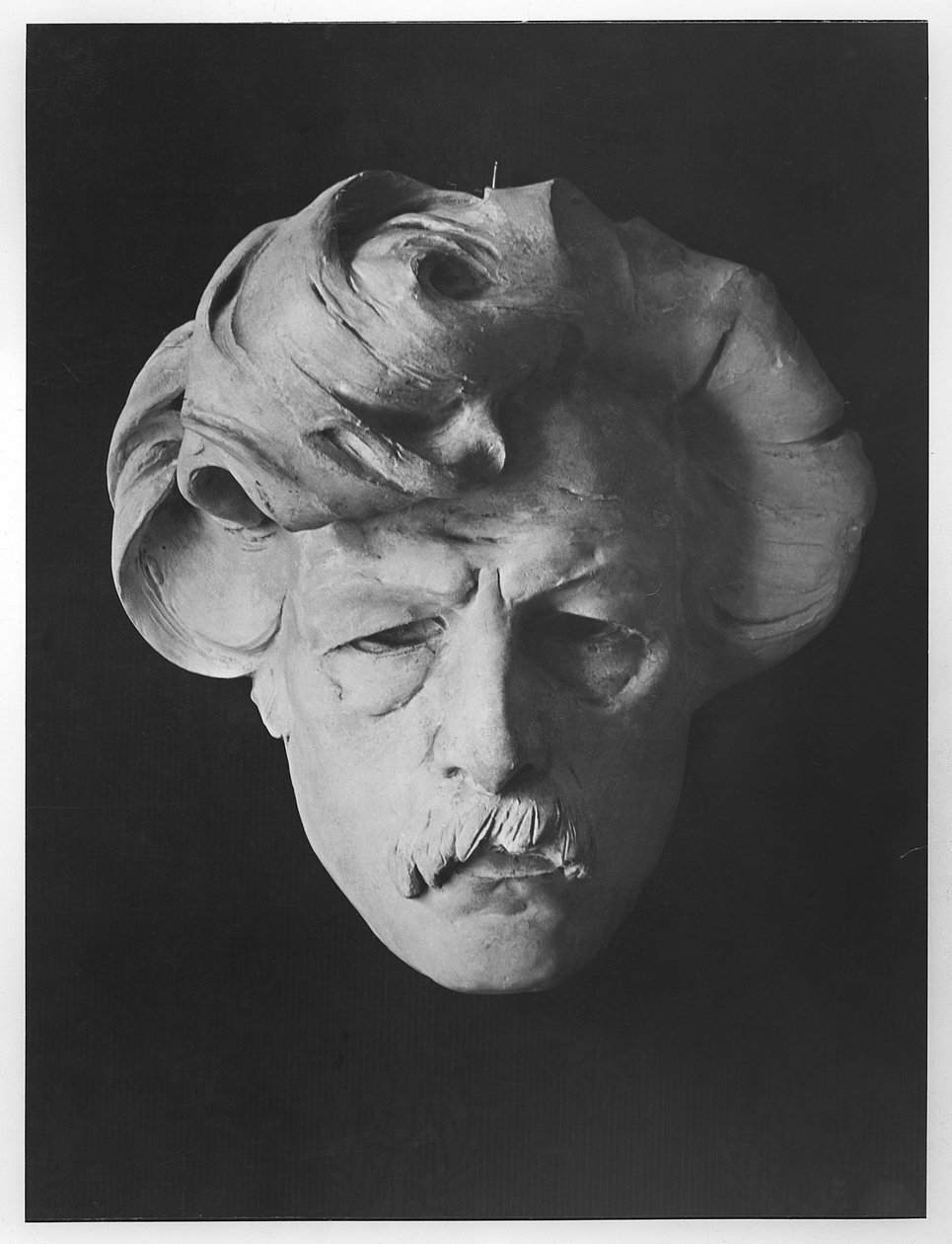 Maske av Maurice Rollinat (terrakotta) av Désiré Ringel d