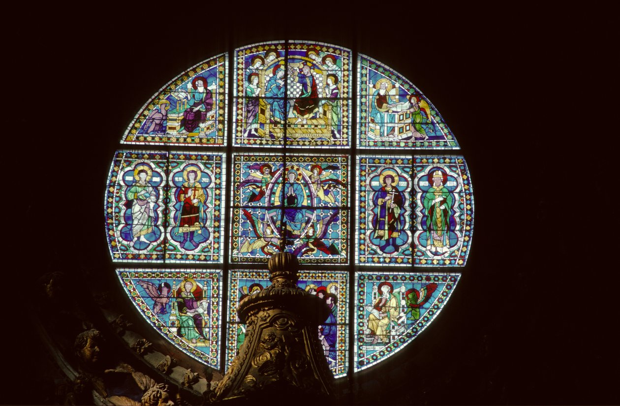 Østrosevindu (farget glass) av Duccio di Buoninsegna