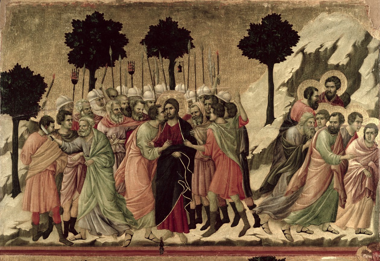 Maesta: Forræderi mot Kristus, 1308-11 av Duccio di Buoninsegna