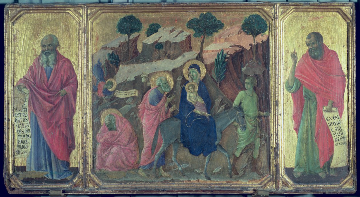 Maesta: Fly til Egypt, 1308-11 av Duccio di Buoninsegna