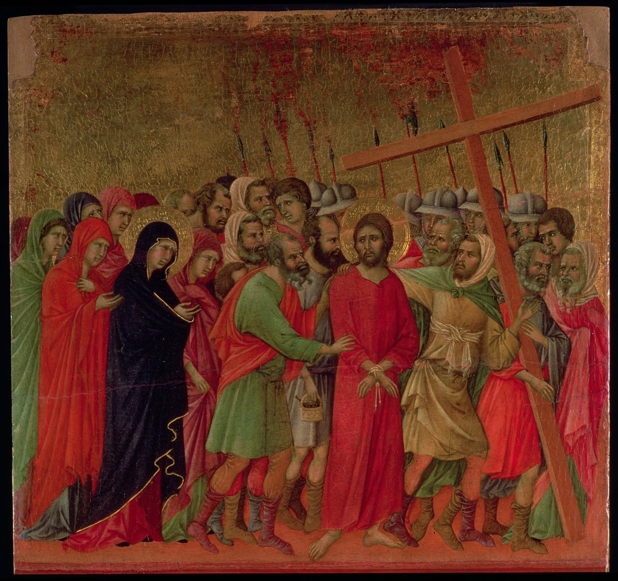 Maesta: Veien til Golgata, 1308-11 av Duccio di Buoninsegna