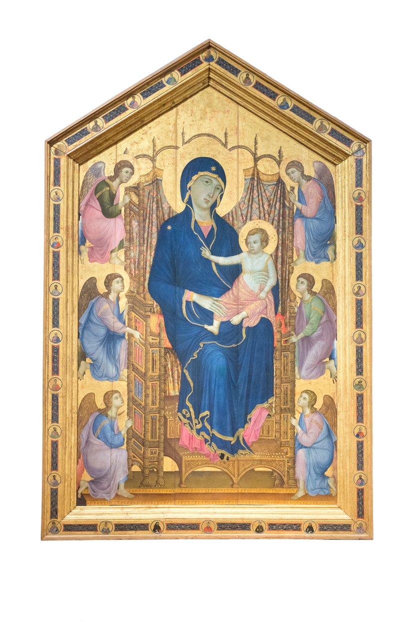 Madonna og Child tronet med engler av Duccio di Buoninsegna