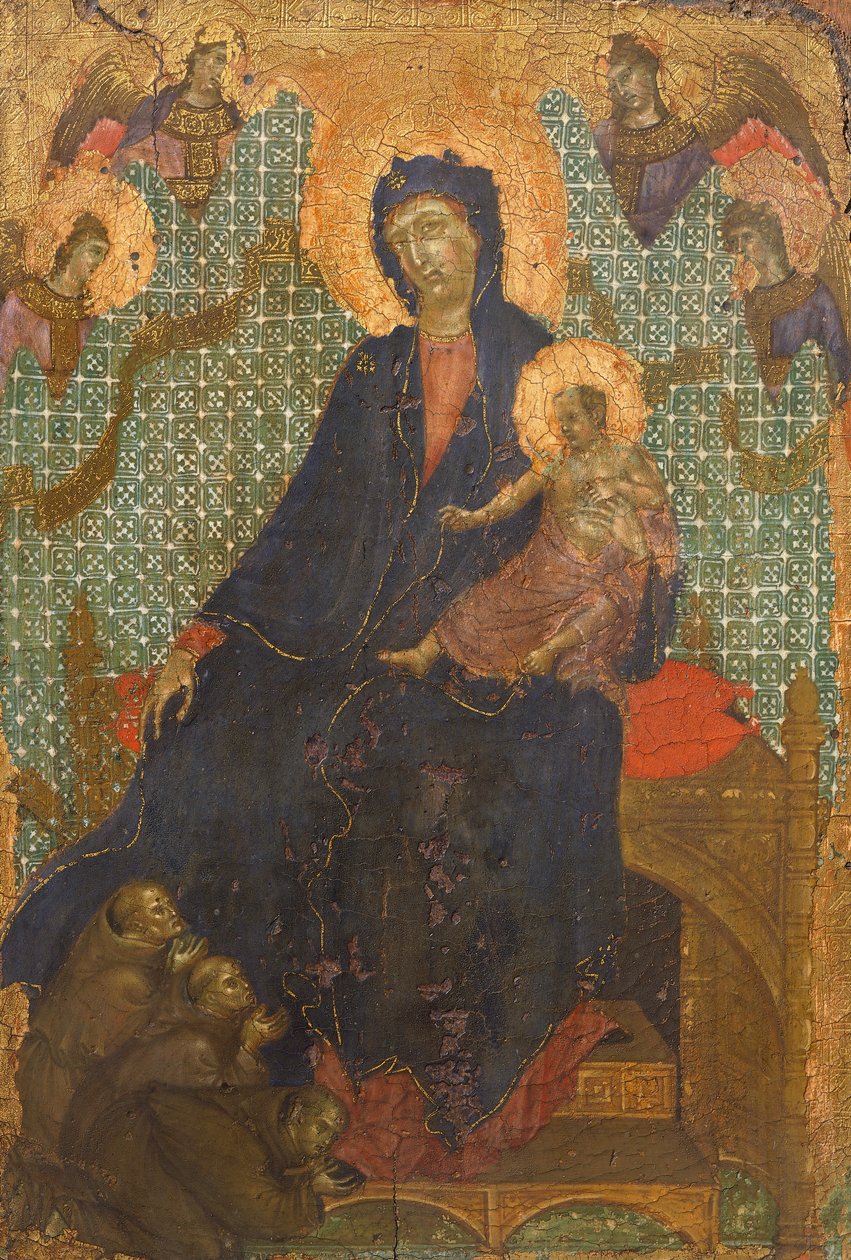Madonna of Franciscans, av Duccio di Buoninsegna (ca 1255 - før 1319), tempera på tre, 235x16 cm av Duccio di Buoninsegna