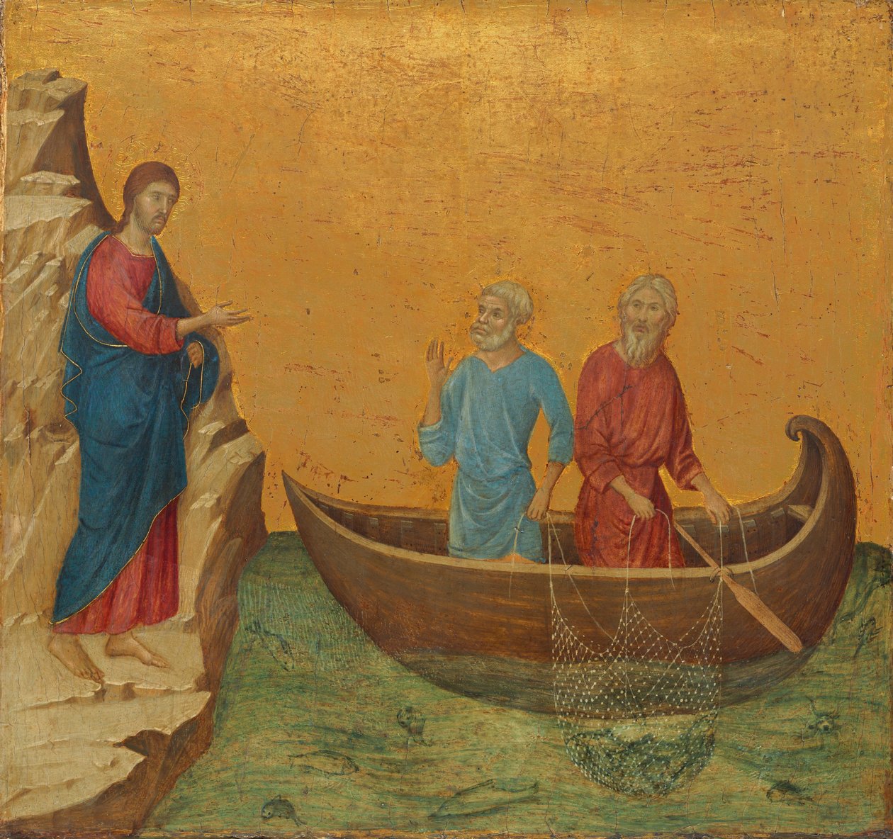 Apostlenes kall Peter og Andreas, 1308-1311. av Duccio di Buoninsegna