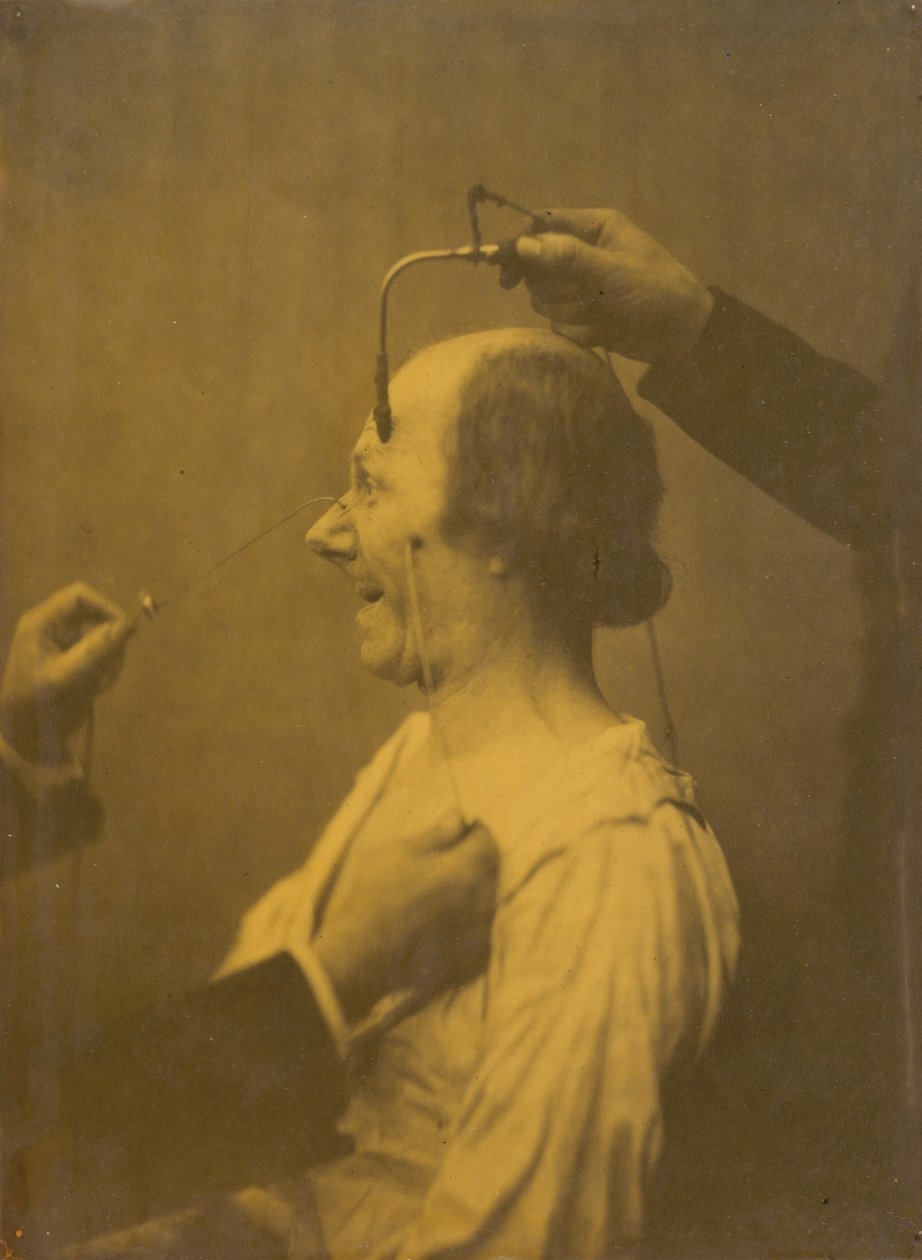 Oppmerksomheten tiltrukket av en gjenstand som provoserer frekke ideer og ønsker, 1854-1856. av Duchenne de Boulogne