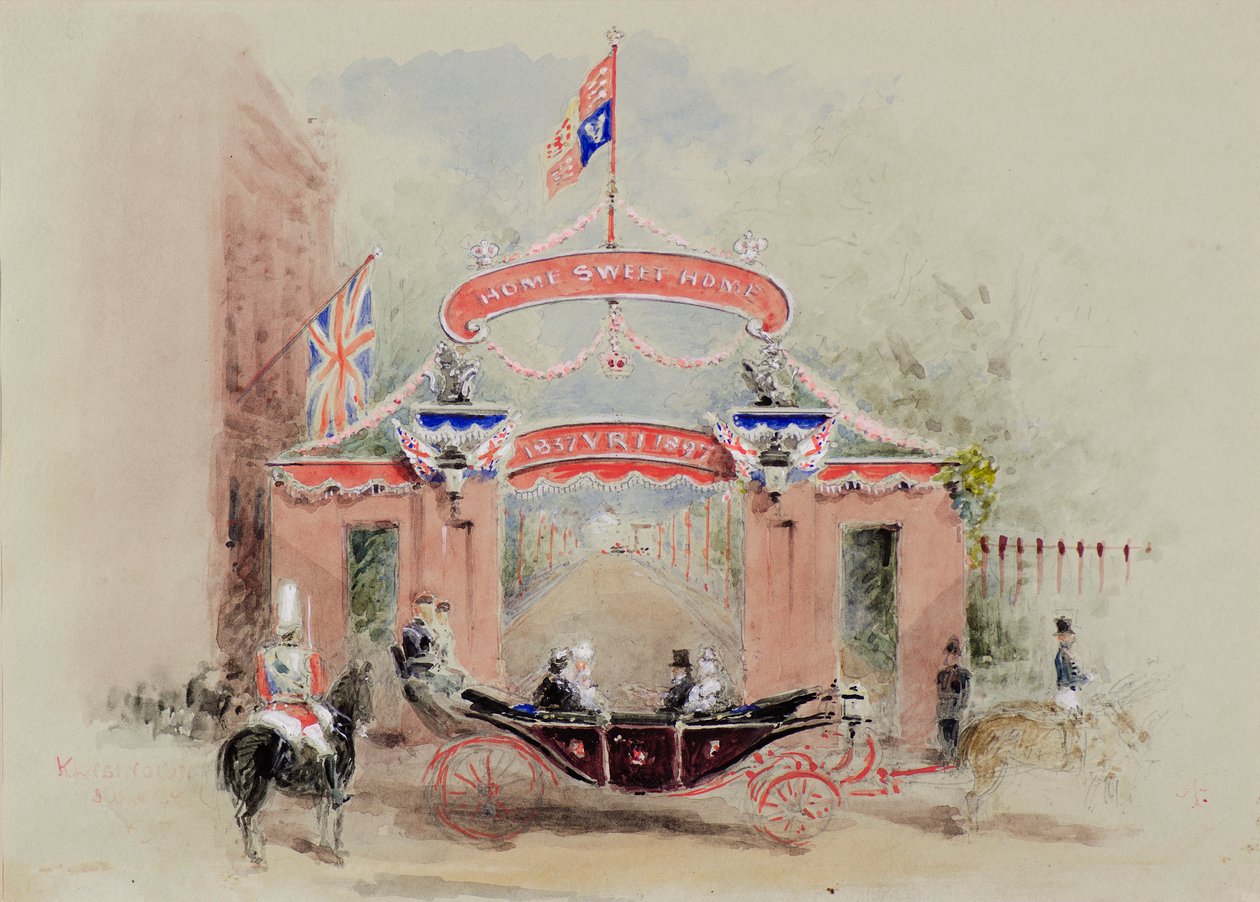 Inngang til Kensington Palace (akvarell) av Duchess of Argyll Princess Louise