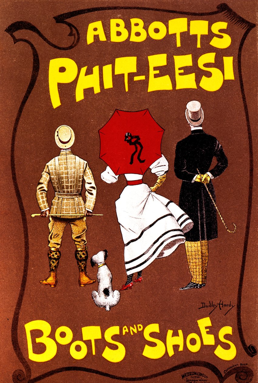 Abbotts Phit-Eesi støvler og sko, c1887-1922 av Dudley Hardy