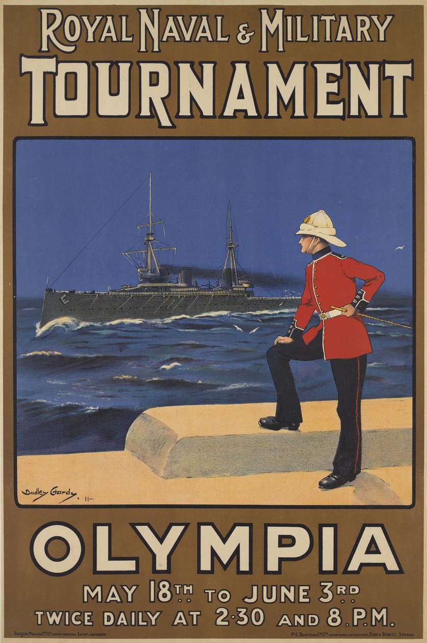 Plakat for Royal Naval and Military Tournament, 1910 av Dudley Hardy
