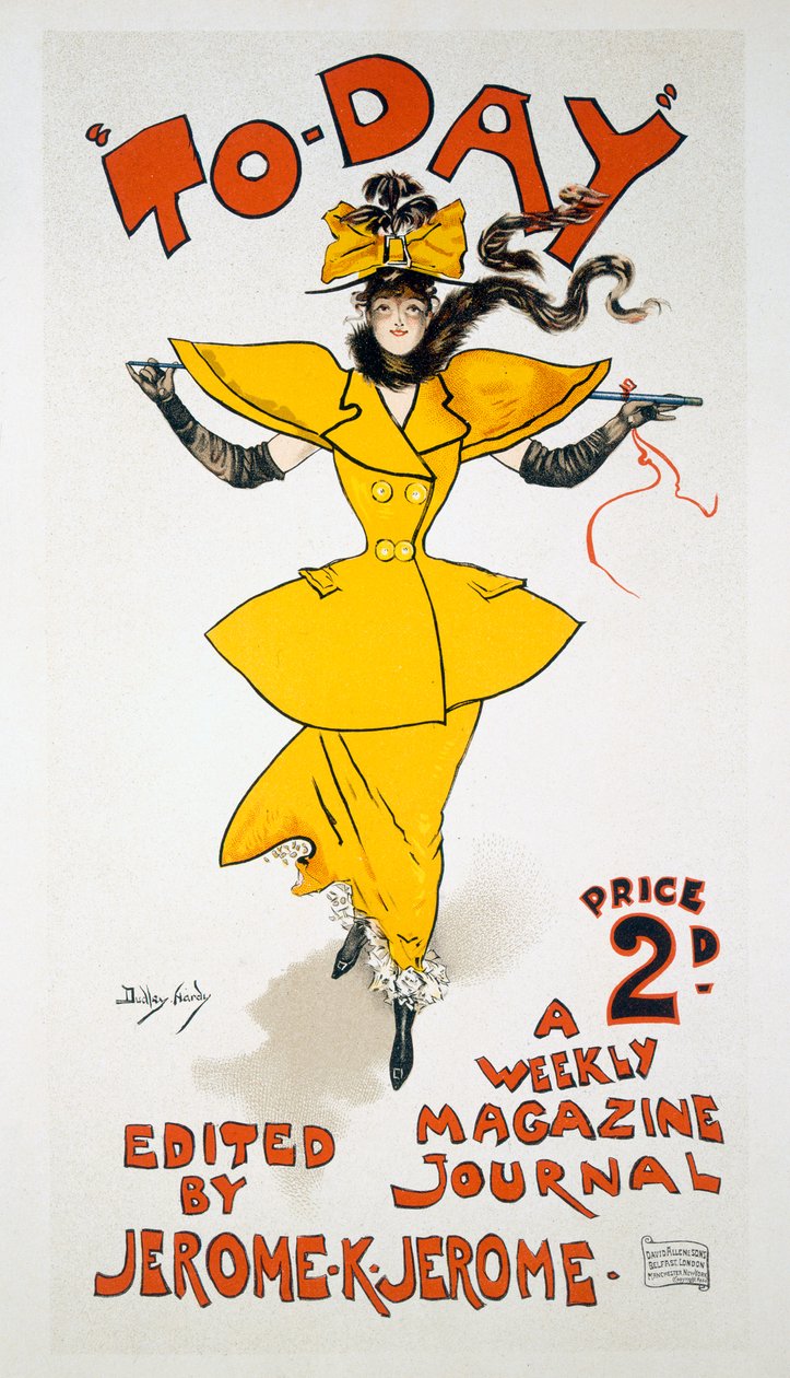 Gjengivelse av en plakat for ukebladet 'Today', redigert av Jerome K. Jerome (1859-1927) av Dudley Hardy