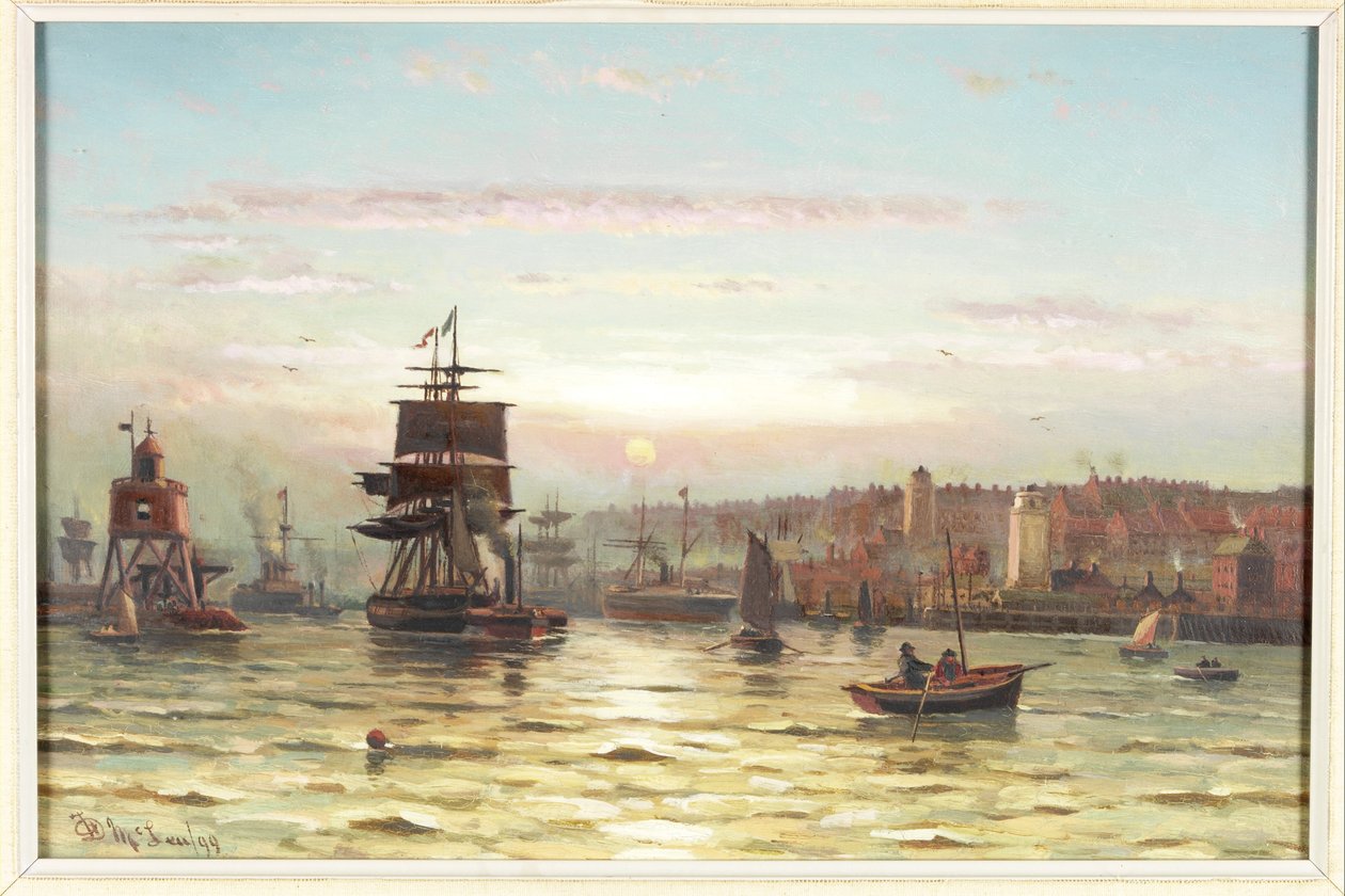 Inngang til Tyne, solnedgang av Duncan F. McLea