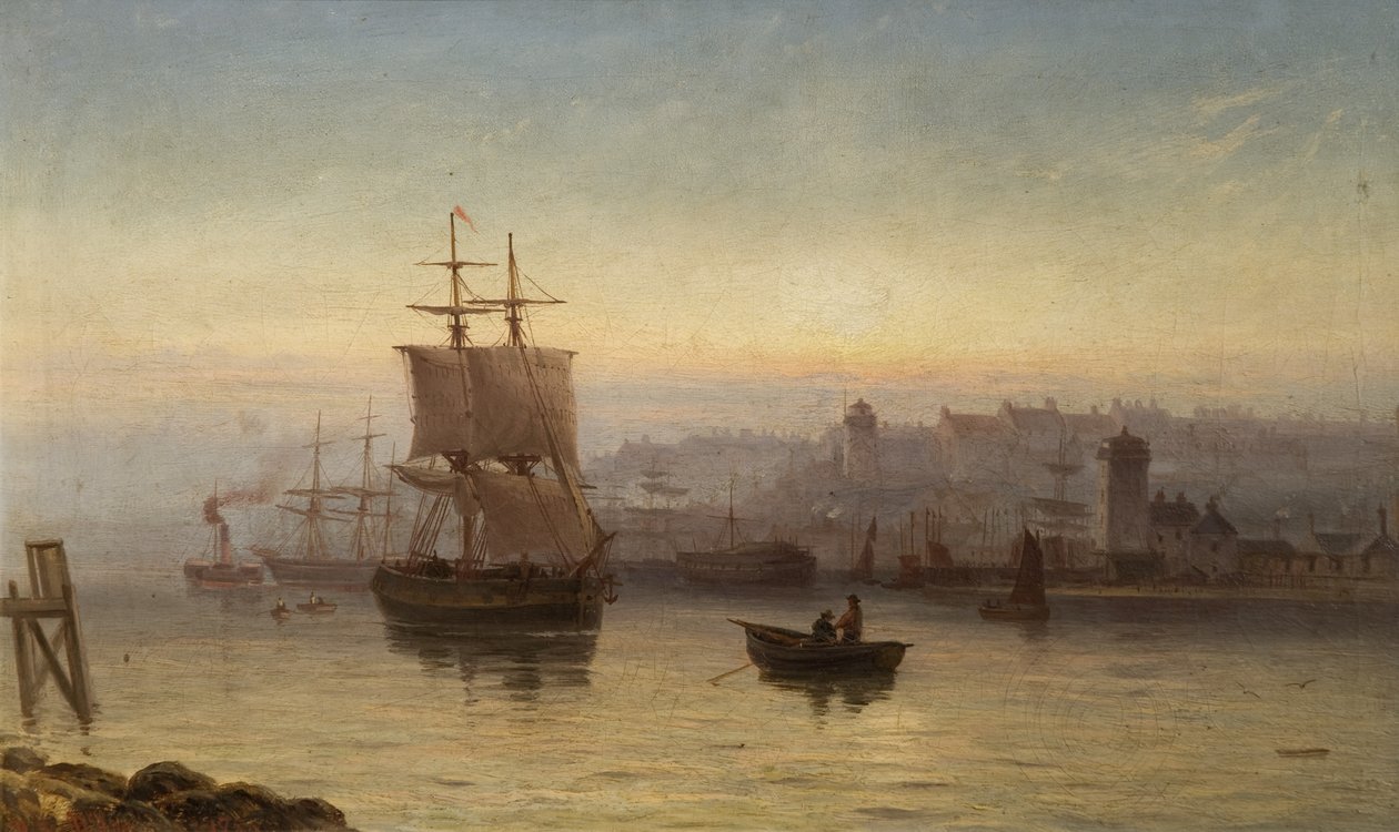 Munningen av elven Tyne, North Bank 1875 av Duncan F. McLea