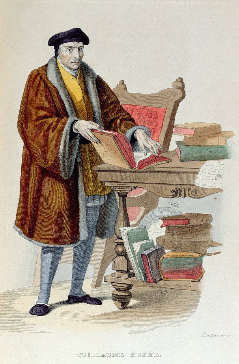 Guillaume Bude, 1841 (fargegravering) av Dupre