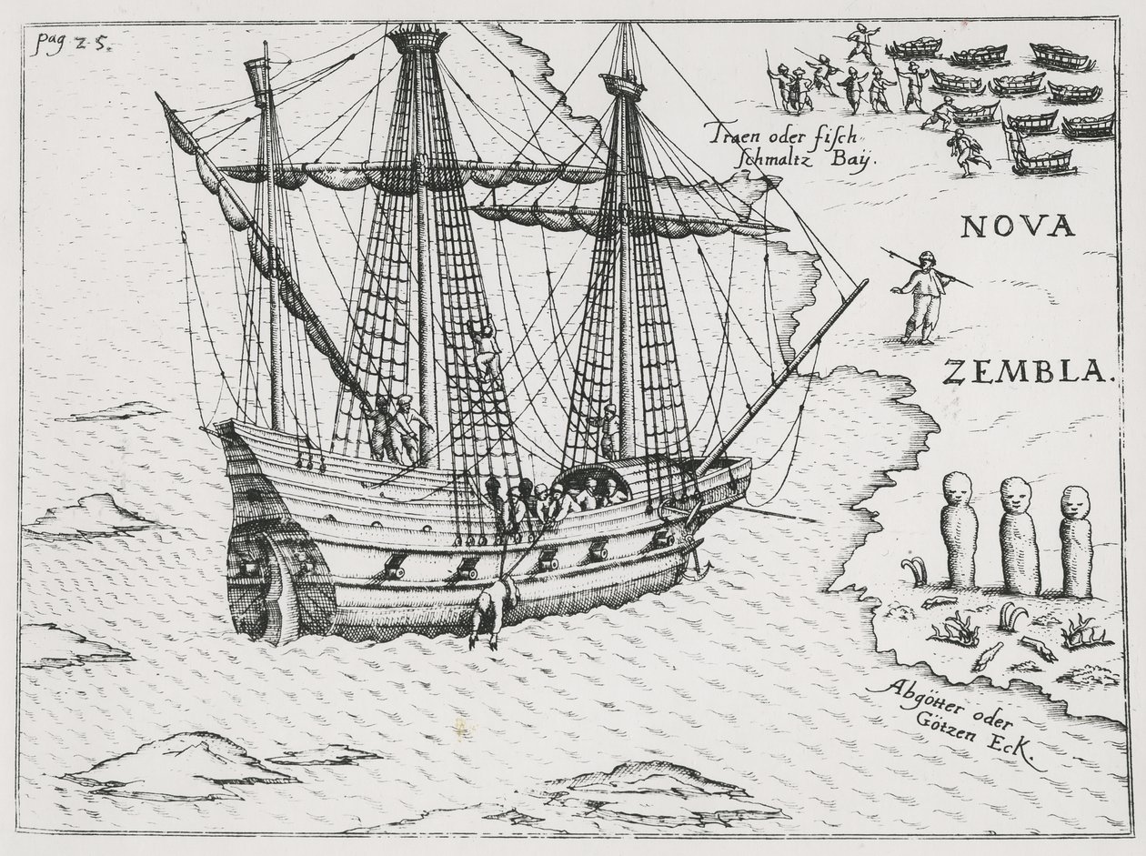 Barentsskip ved Nova Zembla, 1598 av Dutch School