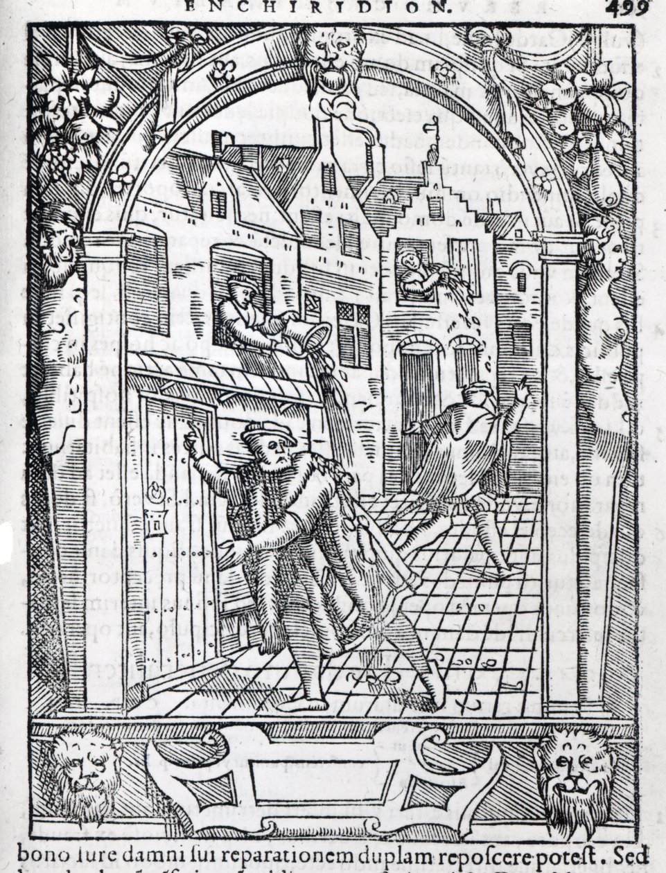 Tømme kammerpottene, illustrasjon fra 
