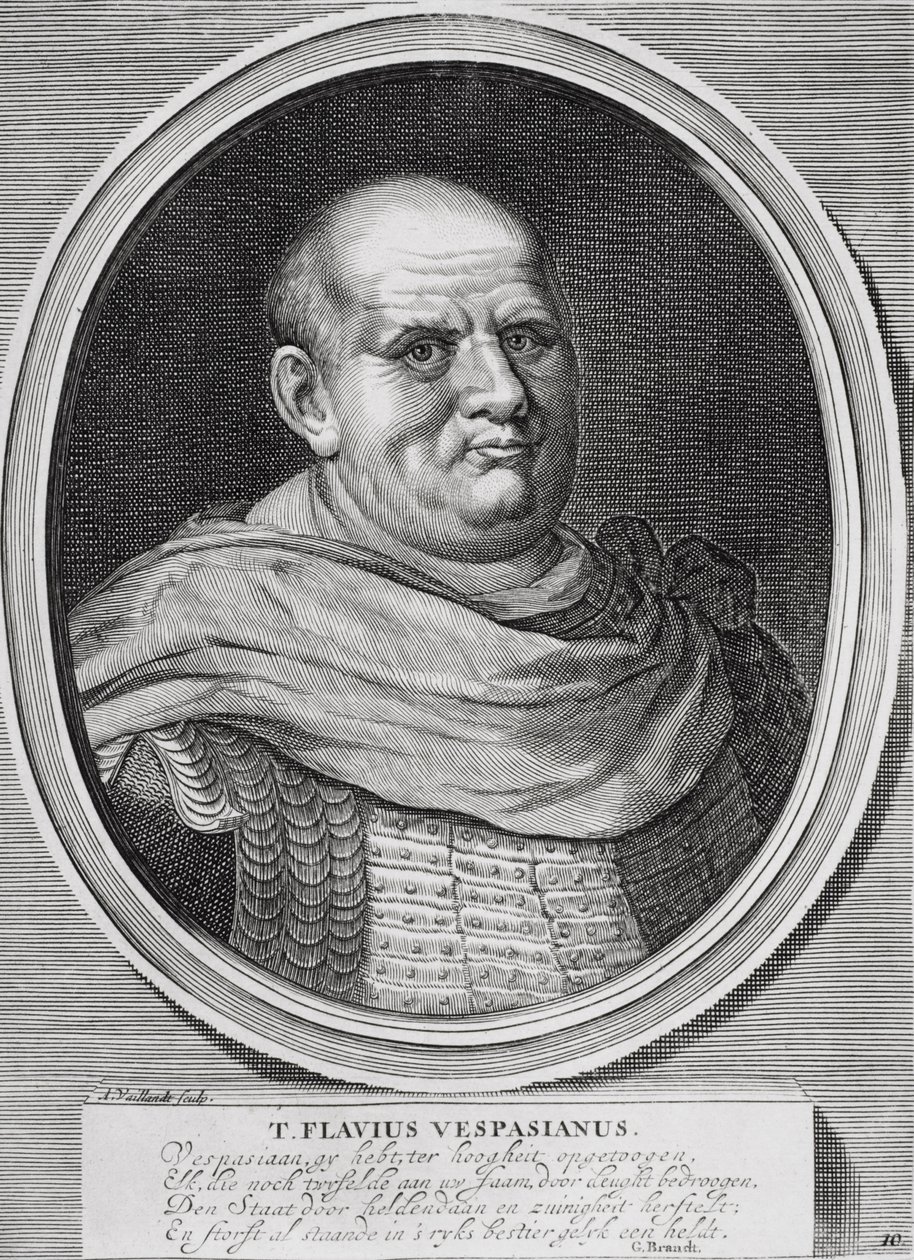 Keiser Cæsar Vespasian Augustus av Dutch School