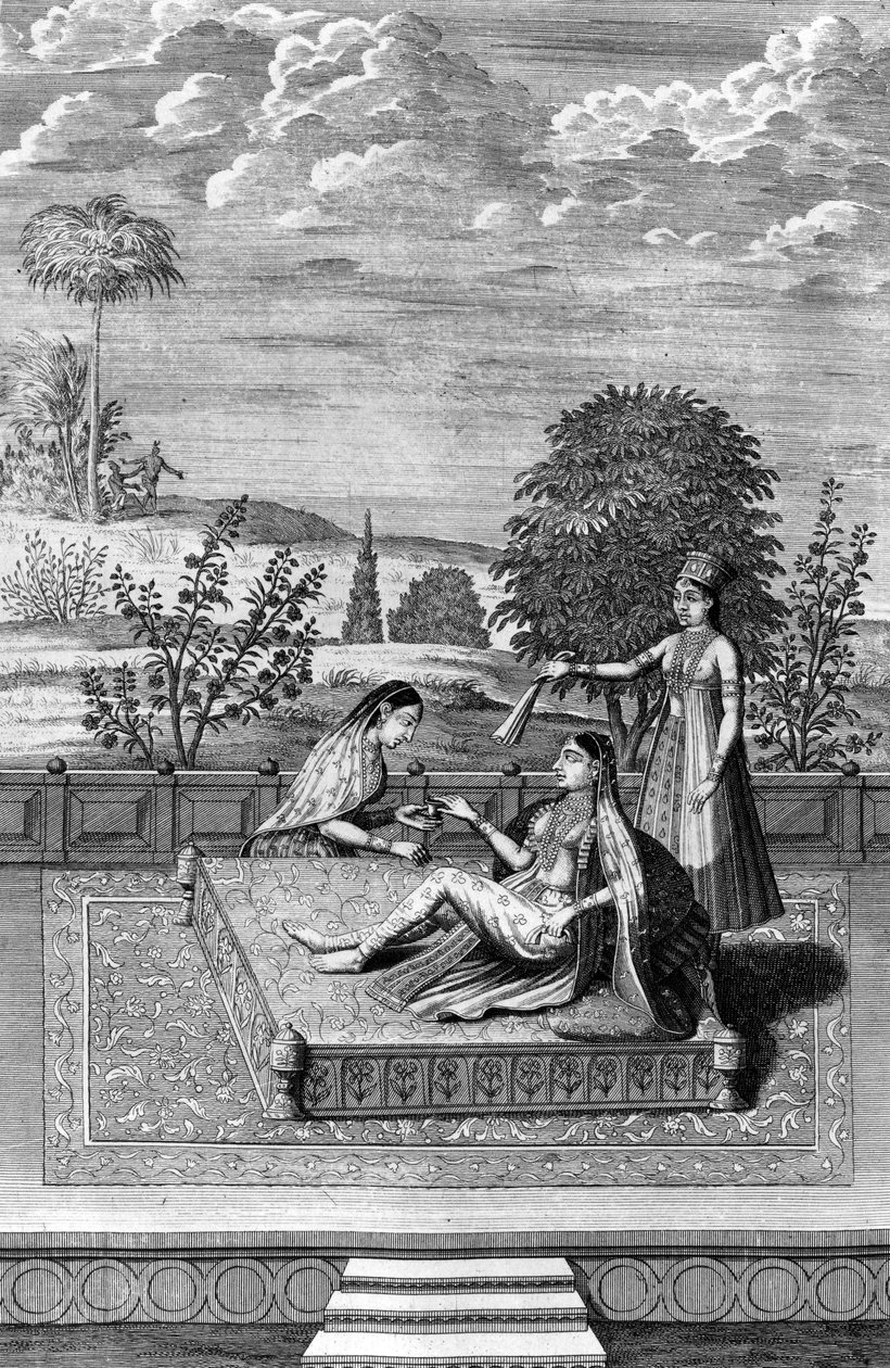 Mumtaz Mahal, kona til Shah Jahan, illustrasjon fra 
