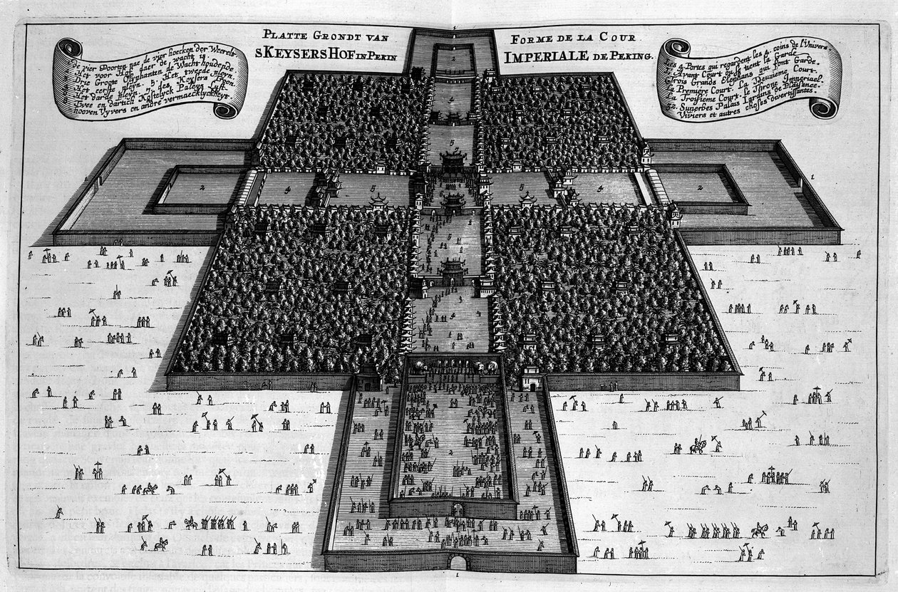 Plan over keiserpalasset i Peking av Dutch School