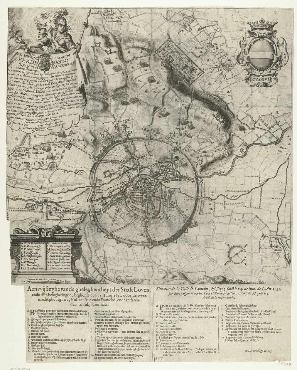 Beleiring av Leuven av de nederlandske og franske hærene 1635 av Dutch School