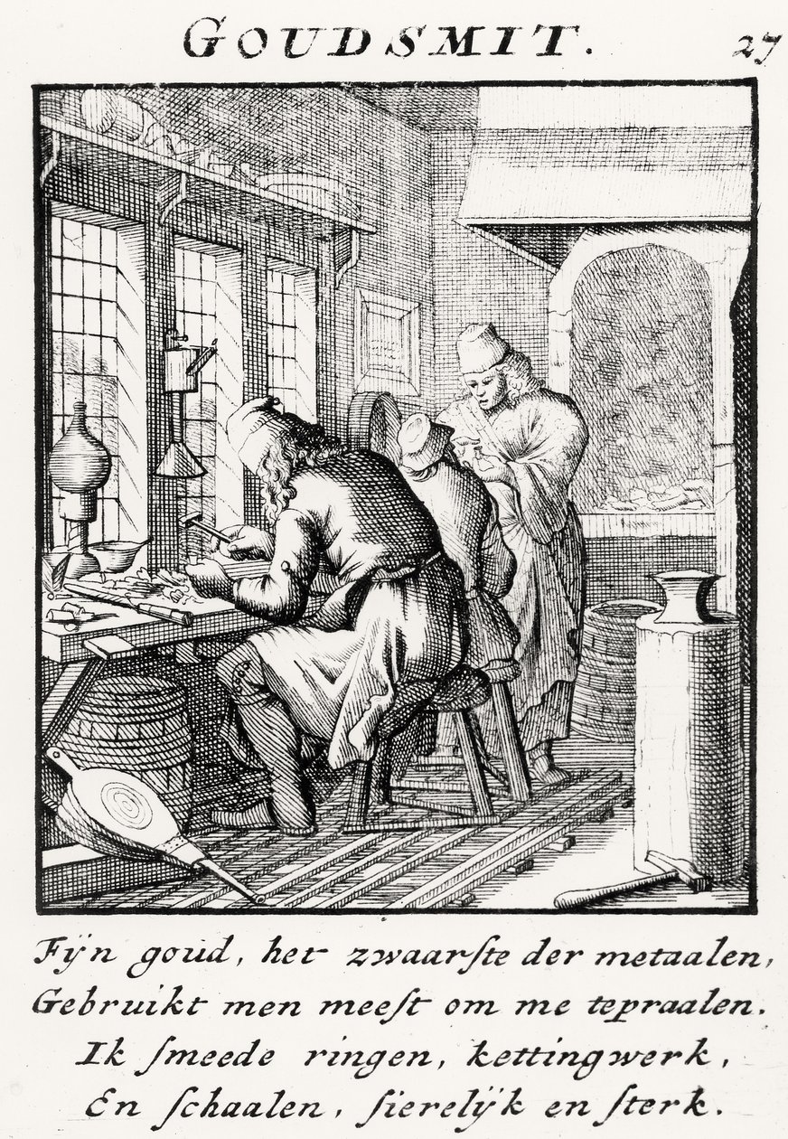 Gullsmeden, 1718 av Dutch School