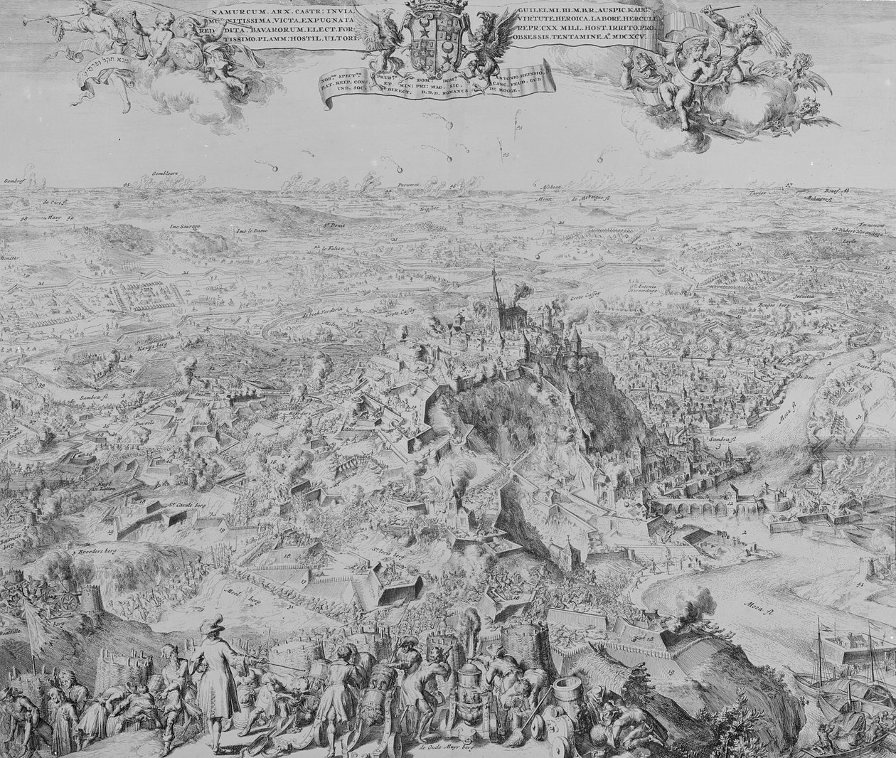 Beleiringen av Namur, 1695 av Dutch School