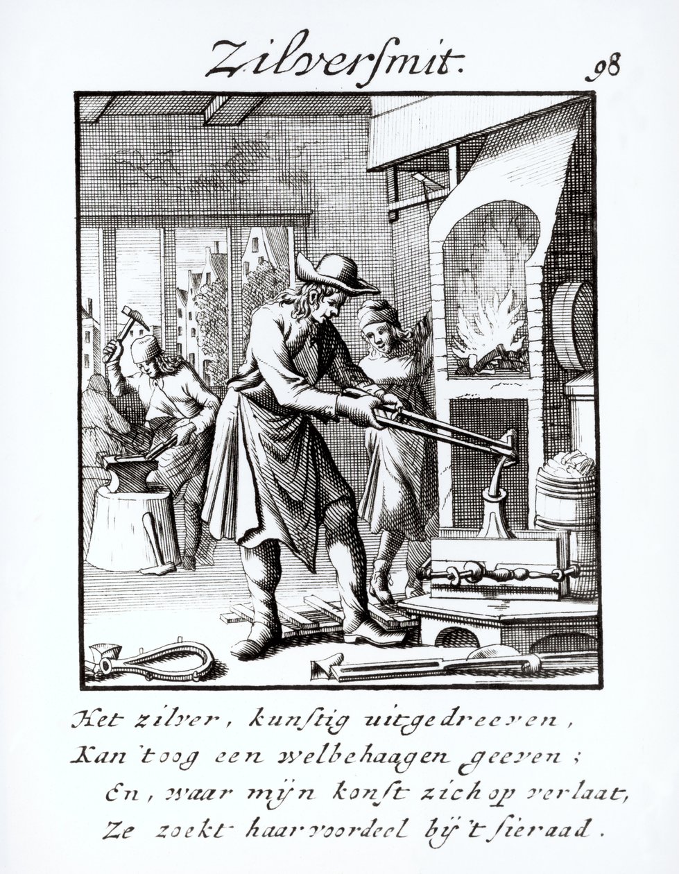 Sølvsmeden, 1718 av Dutch School