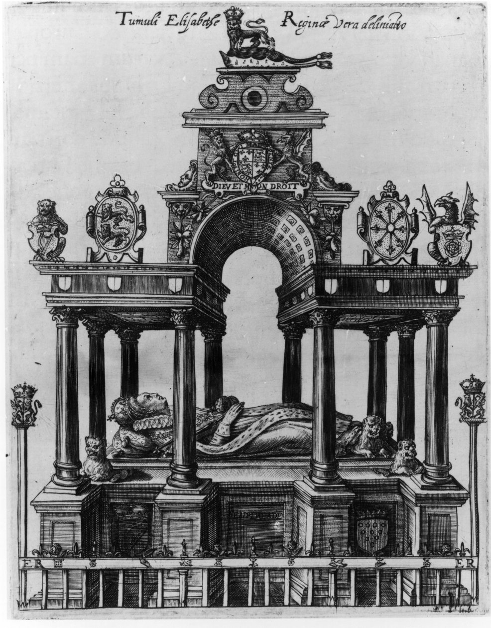 Graven til Elizabeth I, 1620 av Dutch School