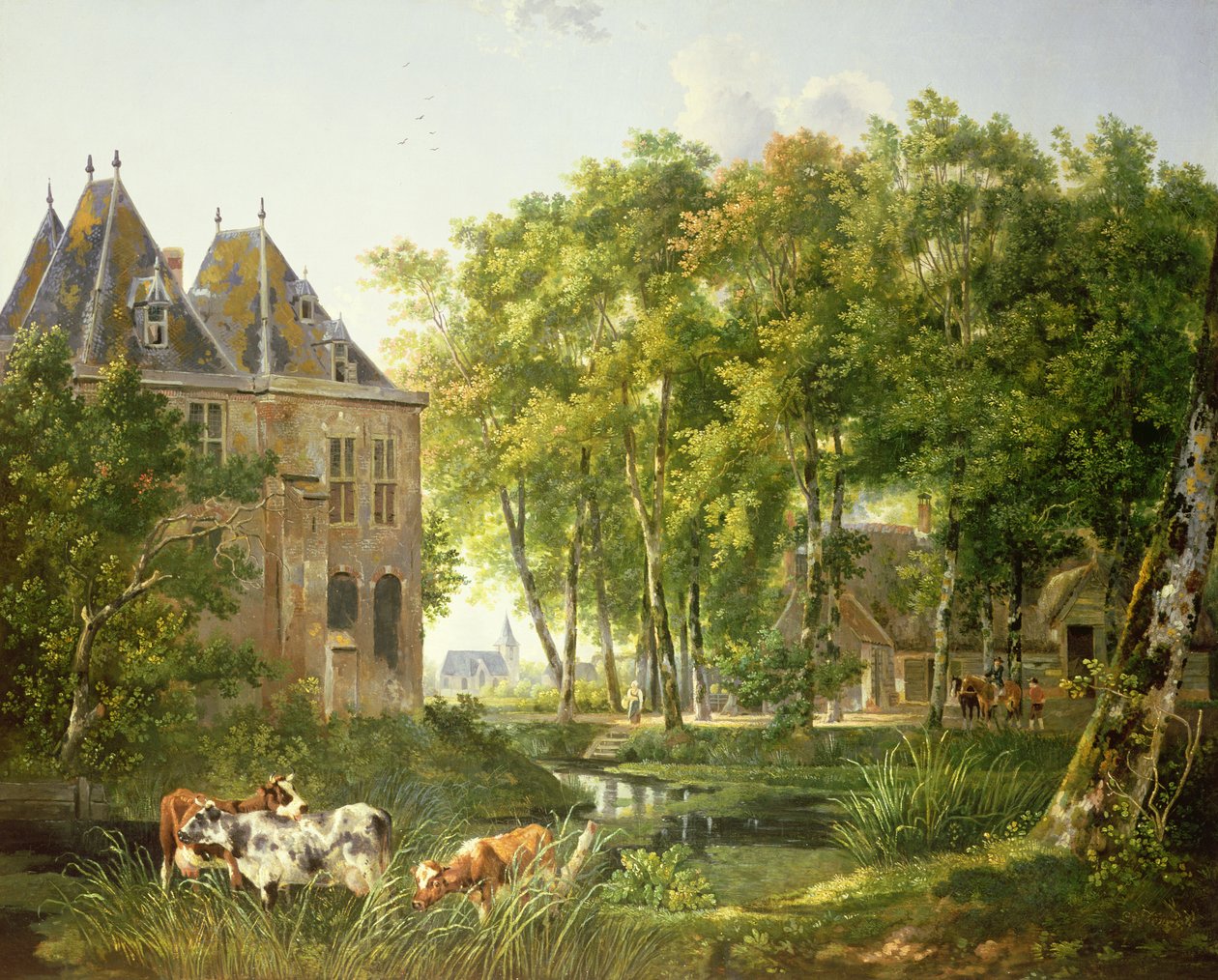 Landsbydammen av Dutch School