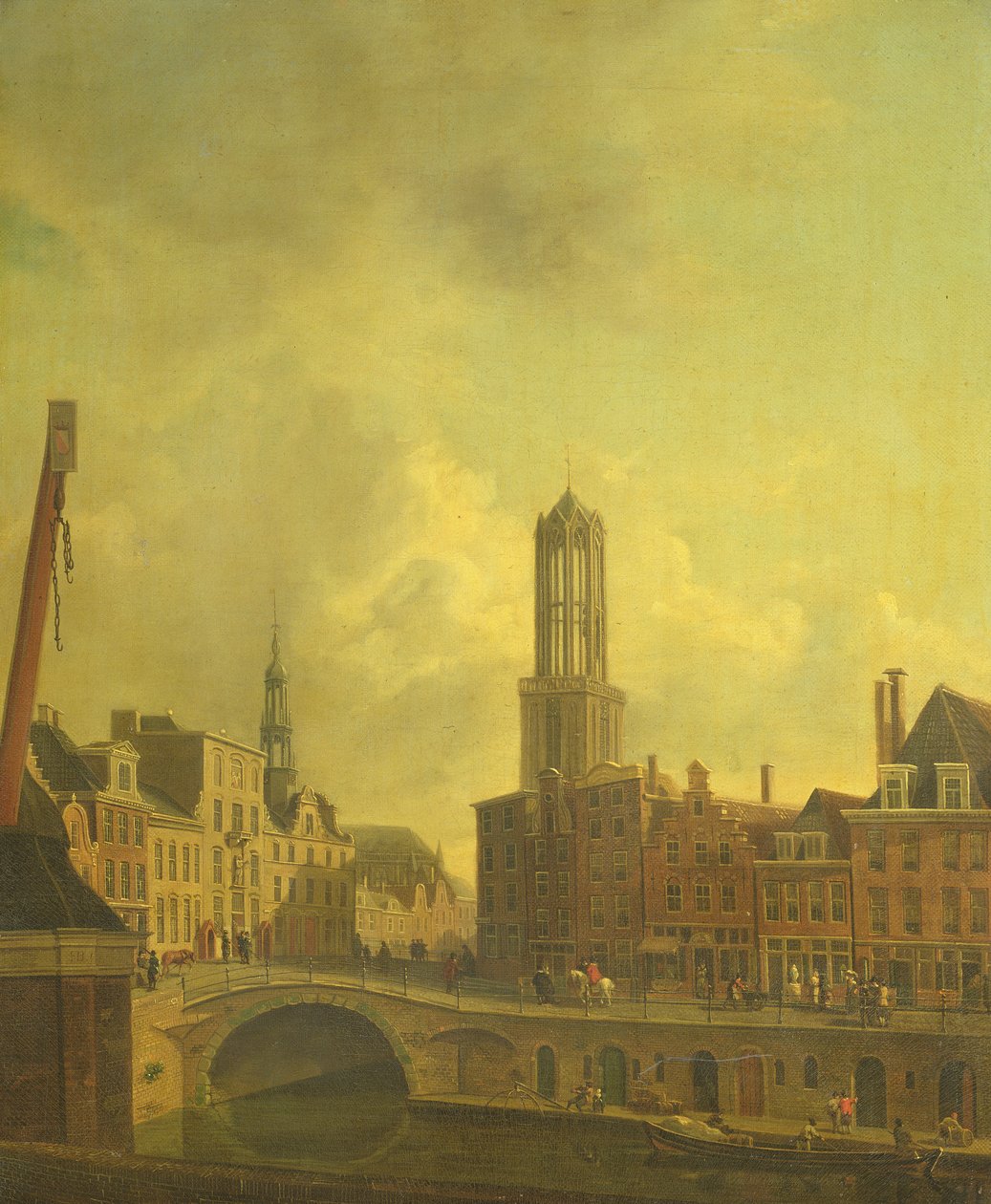 Utrecht Street Scene av Dutch School