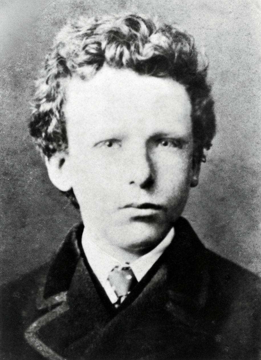 Vincent Van Gogh, rundt 13 år (s/hvitt-bilde) av Dutch Photographer