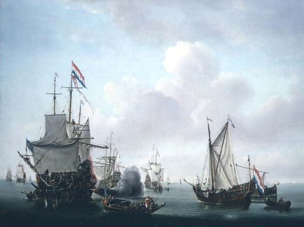En fraktscene av Dutch School