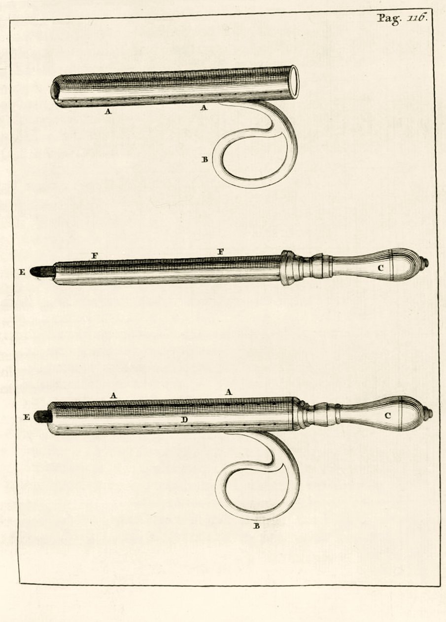 Et utvalg av abscesssprøyter, fra praktiske øvelser vedrørende helbredelsesmetoden av Frederik Dekkers, 1694 av Dutch School