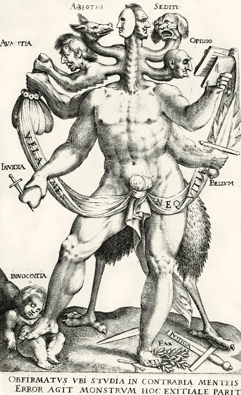 Arminianisme som femhodet monster av Dutch School