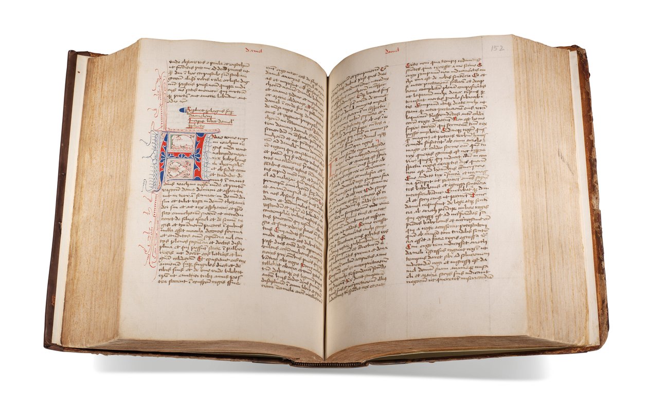 Bibel, med prologer, på latin, dekorert manuskript på papir, Utrecht av Dutch School