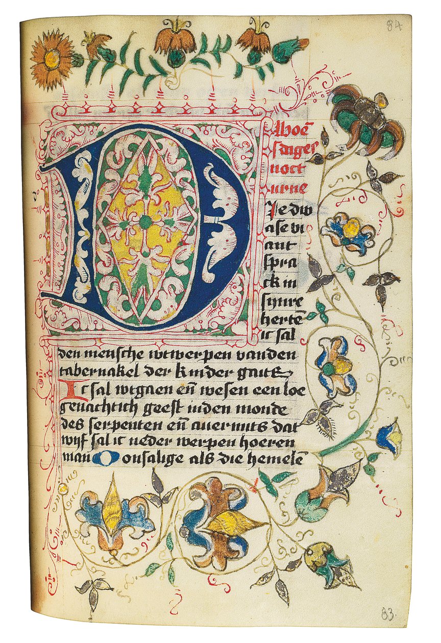 Timebok og bønnebok på nederlandsk, Nedre Rheinland, Emmerich, Cleves, ca. 1480 av Dutch School
